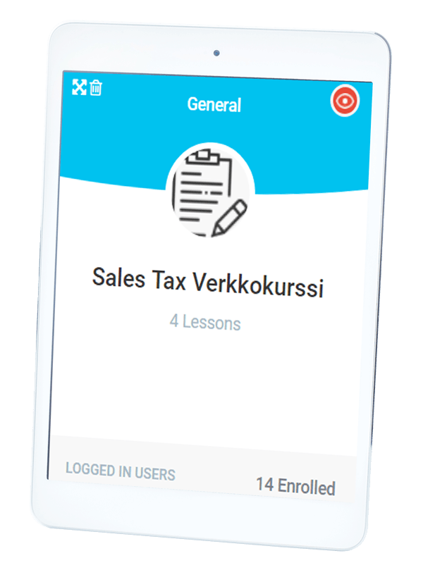 Sales tax sales tax verkkokurssi