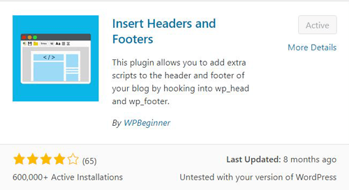 Insert Headers and Footers plugin Insert Headers and Footers