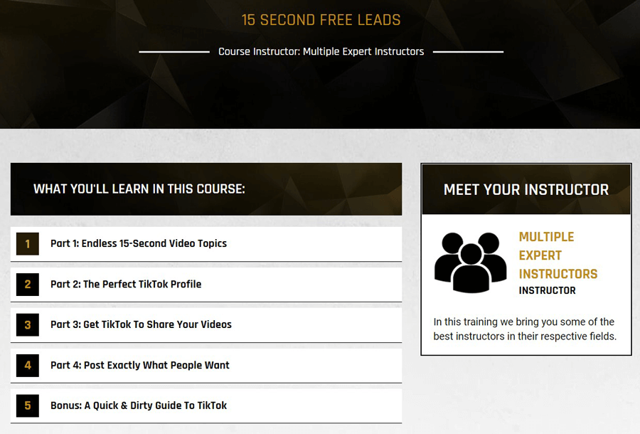 15 second free leads course 15 second free leads course Legendary Marketer