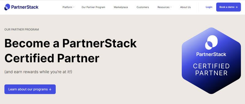 PartnerStack Partnerstack front page