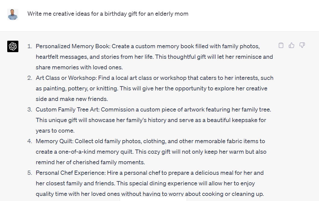 ChatGPT-creatibe-birthday-ideas ChatGPT create creative birthday ideas