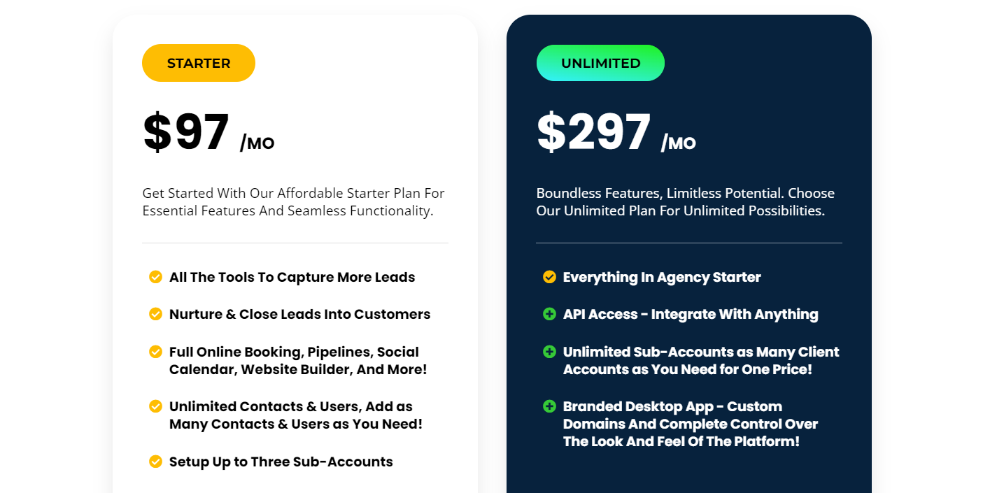 Highlevel-pricing Gohighlevel pricing