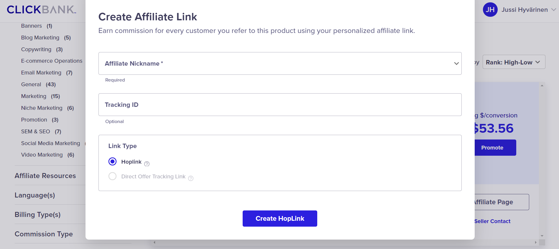 Clickbank-affiliate-link Clickbank hoplink