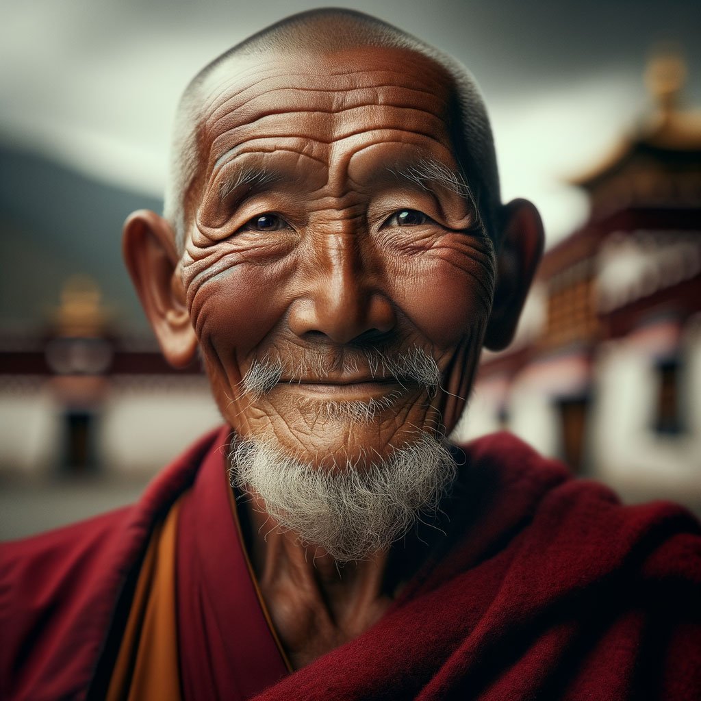 dalle-monk Photographic image created by DALL-E3