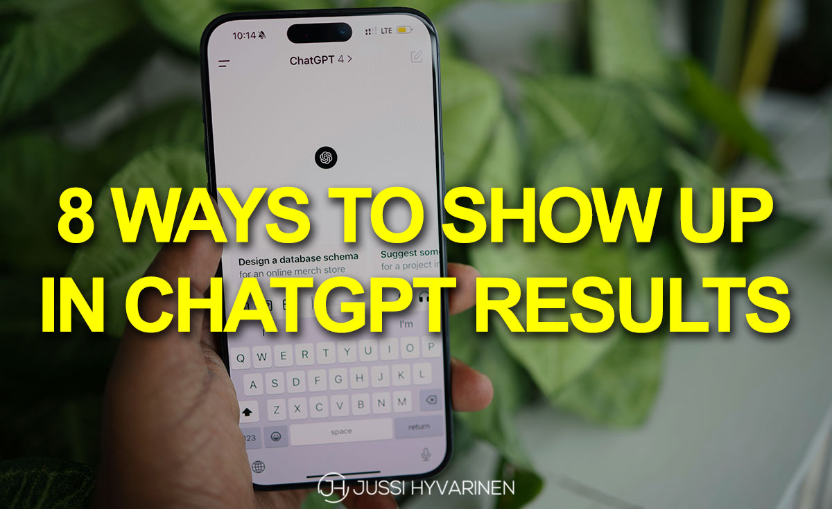 Show Up in ChatGPT Results: 8 Best Practices to Follow 2 Show Up in ChatGPT Results: 8 Best Practices to Follow