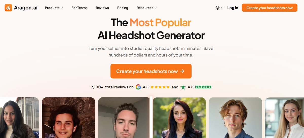 aragon-ai-main Aragon AI Headshot Generator